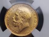 Marea Britanie - 1927 GEORGE V SOVEREIGN - AUR, .916, 8g - PRETORIA MINT