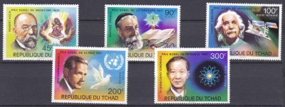 DB1 Ciad Laureati Nobel 1976 5 v. MNH foto