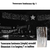 Traversare Luminoasa Carosabil LED, Iluminat Festiv Primarii, Decoratiuni Craciun Exterior, Turturi Luminosi, Bannere Luminoase, 6m
