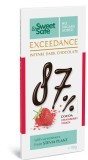 Ciocolata &quot;exceedance&quot; amaruie 87% cu capsuni si indulcitor din stevie 90gr, Sly Nutritia