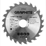 Disc fierastrau cu vidia pentru lemn Graphite 160 x 30 mm, 24 dinti