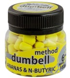 Method Dumbell Carp Baits Addicted, Ananas &amp; N-butyric, Galben, 6mm