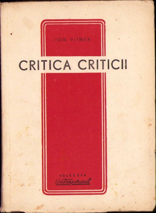 HST C882 Critica criticii de Ion Vitner