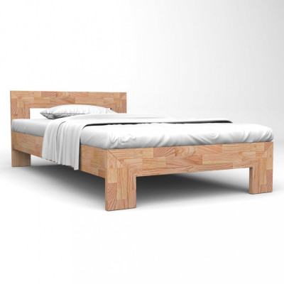 vidaXL Cadru de pat, 140 x 200 cm, lemn masiv de stejar foto