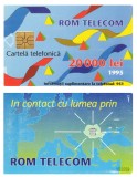 CARTELA ROMANIA 20.000 LEI 1995 2 CIP cu nervuri rosii - PENTRU COLECTIONARI **