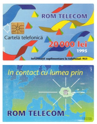 CARTELA ROMANIA 20.000 LEI 1995 2 CIP cu nervuri rosii - PENTRU COLECTIONARI ** foto