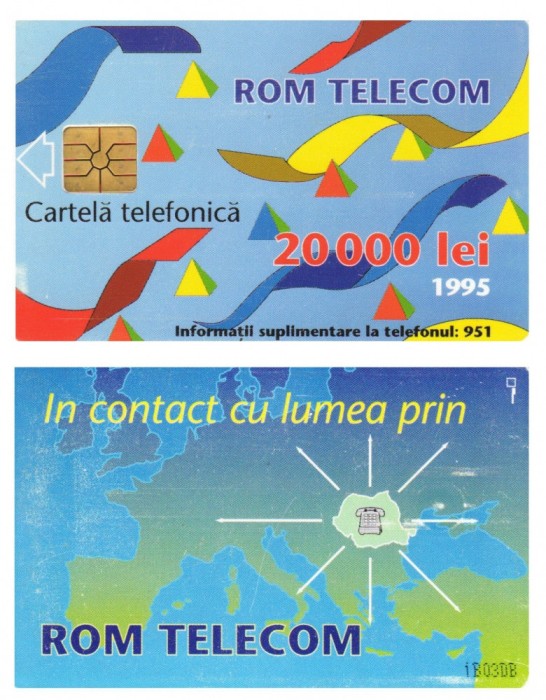 CARTELA ROMANIA 20.000 LEI 1995 2 CIP cu nervuri rosii - PENTRU COLECTIONARI **