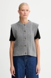 Levi&#039;s vestă din amestec de l&acirc;nă culoarea gri, călduros, 0038D