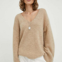 By Malene Birger pulover din amestec de lana femei, culoarea bej