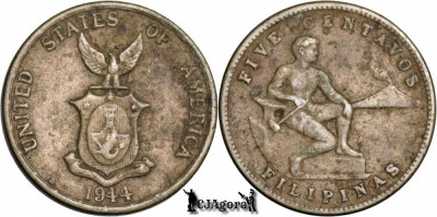 1944 S 5 Centavos - Filipine foto