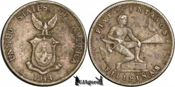 1944 S 5 Centavos - Filipine
