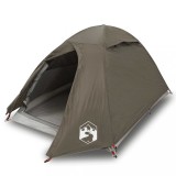 Cumpara ieftin Cort de camping cupola pentru 2 persoane, maro, impermeabil