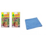 Odorizant auto Wunder- Baum Bottle 2 Pack Forest Fruit si Laveta Microfibra