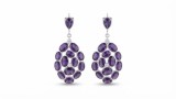 Cercei Candelabru din Argint 925 Royal Amethyst Statement, cu Zirconiu