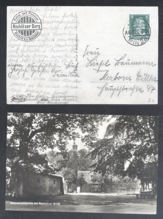 Germany Reich 1927 Old postcard postal stationery Penig D.488