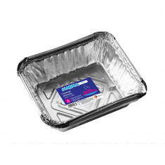 Caserole Aluminiu, 430 ml, 4 Buc/Set, 146x120x46 mm, Dreptunghiulare, Caserola Aluminiu de Unica Folosinta, Caserola pentru Catering, Caserole pentru