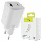Incarcator Retea Allity ATC-01-30WAC GaN PD QC 1x USB-C 1x USB-A 30W Alb