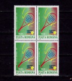 RO 1995 ,LP 1391 ,&quot;A V-a editie &quot;Open Tenis Bucuresti&quot;&quot; , bloc de 4, MNH, Religie, Nestampilat