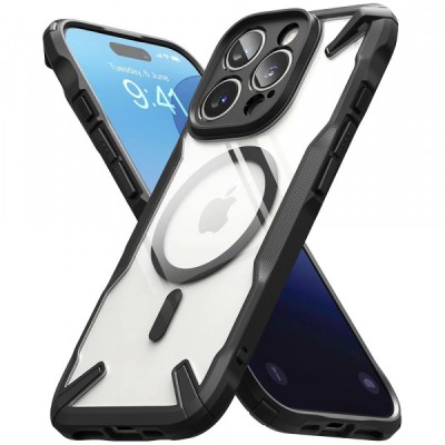 Husa MagSafe pentru Apple iPhone 16 Pro Max, Ringke, Fusion X, Neagra foto