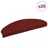 vidaXL Covorașe scară autoadezive 20 buc Roșu 65x21x4 cm