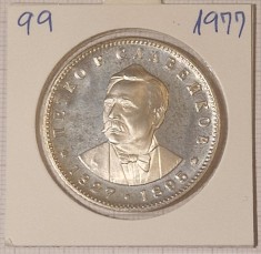 Bulgaria, 5 Leva 1977, KM#99, argint, Petko R. Slaveikov foto