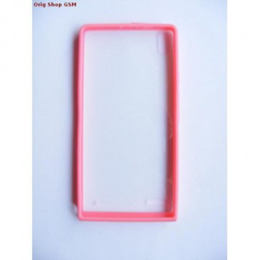 HUSA CAPAC SILICON HUAWEI ASCEND P6 PINK / TRANSPARENT (MD) foto