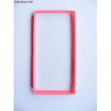 HUSA CAPAC SILICON HUAWEI ASCEND P6 PINK / TRANSPARENT (MD)