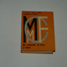 Mic memorator de fizica si chimie - Popescu sa - 1974