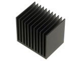 Radiator extrudat cu aripioare, negru