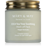 MARY &amp; MAY Cica Tea Tree Soothing Masca de curatare cu minerale si argila pentru netezirea pielii 125 g