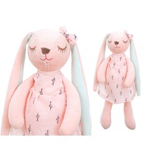 Jucarie De Plus Moale, Model Iepuras, Cu Rochita Roz, 35cm