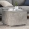 Măsuță de cafea cu lumini LED, gri beton, 50x50x40 cm