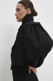 Cumpara ieftin Answear Lab jacheta de bumbac culoarea negru, de tranzitie