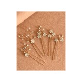 Cumpara ieftin Ace Par Mireasa, Model cu pietre 3 x 11 cm, Aurii -5BUC