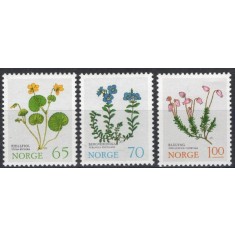 Norvegia 1973 - Flori, flora, serie neuzata