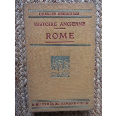 HISTOIRE ANCIENNE - ROME par CHARLES SEIGNOBOS