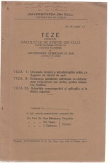 Universitatea Cluj - Teza doctorat chimie - Petreanu M. Ion - autograf