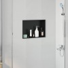 VidaXL Nisă de Duș Negru 45 x 30 x 9.5 cm Oţel inoxidabil 42012669