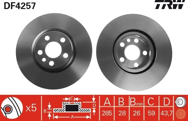 TRW DF4257 Disc frana