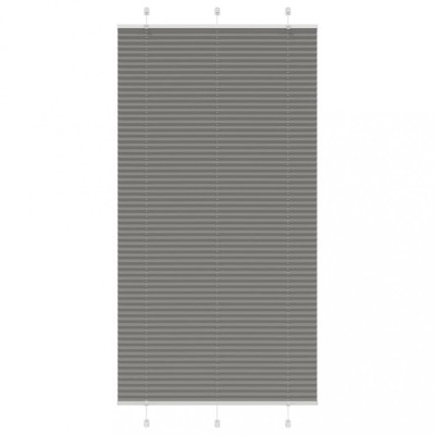 Jaluzea plisată Antracit 105x200 cm Lățime țesătură 104,4 cm foto