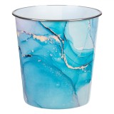 Coș de Gunoi Birou, Model Marmură, Plastic, Capacitate 5L, Diametru 21.7x22cm, Oem