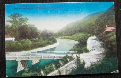 Carte postala, Sighetul Marmatiei, raul Iza langa Sighet, 1926 foto