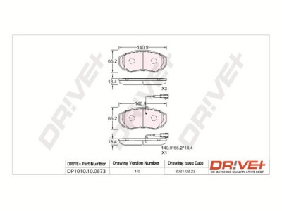 Dr!ve+ DP1010.10.0873 set placute frana,frana disc foto