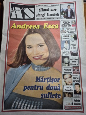 ziarul formula as 3 - 10 martie 2003 - andreea esca, carla bruni foto