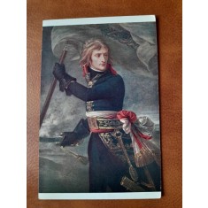 Napoleon Bonaparte la Arcole, reproducere dupa o lucrare de la Veraiiles, tip carte postala