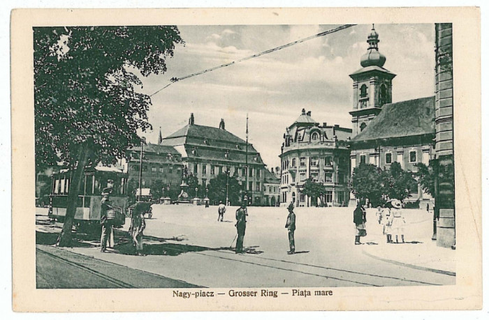 2183 - SIBIU, Piata Mare - old postcard - unused