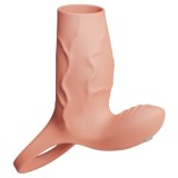 Mansoane pentru penis - Realistixxx RealSleeve Manson de Penis Vibrator cu Capat Deschis si Inel pentru Testicule Aspect Realist cu Vene