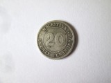 Rară! Mauritius 20 Cents 1886 argint cu patina frumoasa,regina Victoria