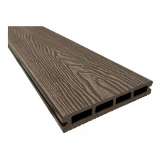 Placa deck terasa WPC 3D, tip pardoseala/dusumea WPC, 150x25 mm, maro lemn