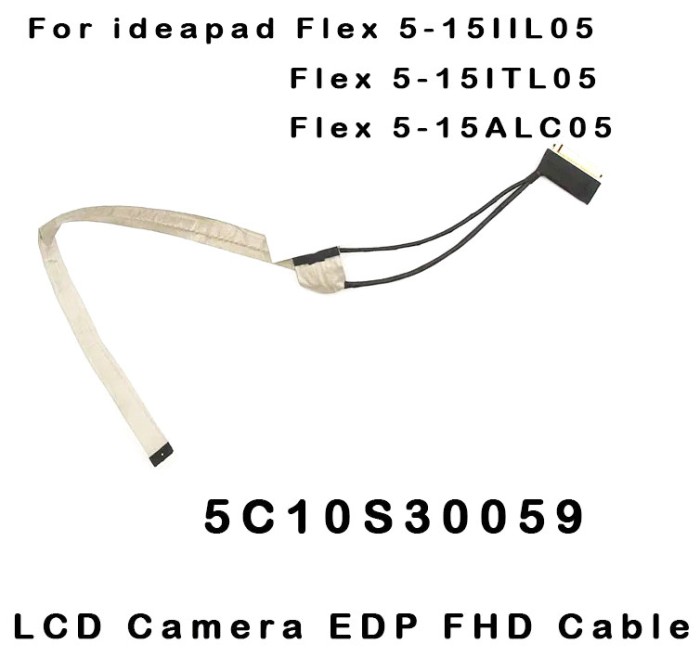 Cablu video LVDS Laptop, Lenovo, Flex 5-15IIL05 Type 81X3, 5C10S30059, 450.0K102.0001, Samos C550 15 EDP FHD CAM WIRE, FHD, 30 pini